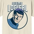 thumbnail image 2 of Star Trek Logical Spock Men's Natural T-Shirt-3XL, 2 of 7