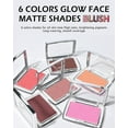 thumbnail image 4 of TEMOGU-Matte Powder Blush, Rosy Glow Face Blush Contour Highlight Makeup Palette, High Impact Buildable Color, Lightweight & Smooth Finish & Long Lasting Professional Pressed Power Blush for Cheek, P, 4 of 4