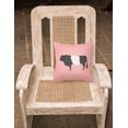 thumbnail image 2 of Carolines Treasures BB7831PW1818 Belted Galloway Cow Pink Check Fabric Decorative Pillow, 18 x 18 in., 2 of 2