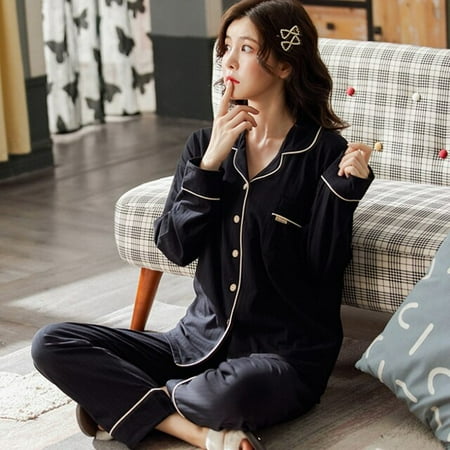 

CoCopeaunt 100% Cotton Pajama for Women Winter Soild Pink Pijamas Feminino Invierno Warm Sleepwear Fashion Pure Cotton Pyjama Femme