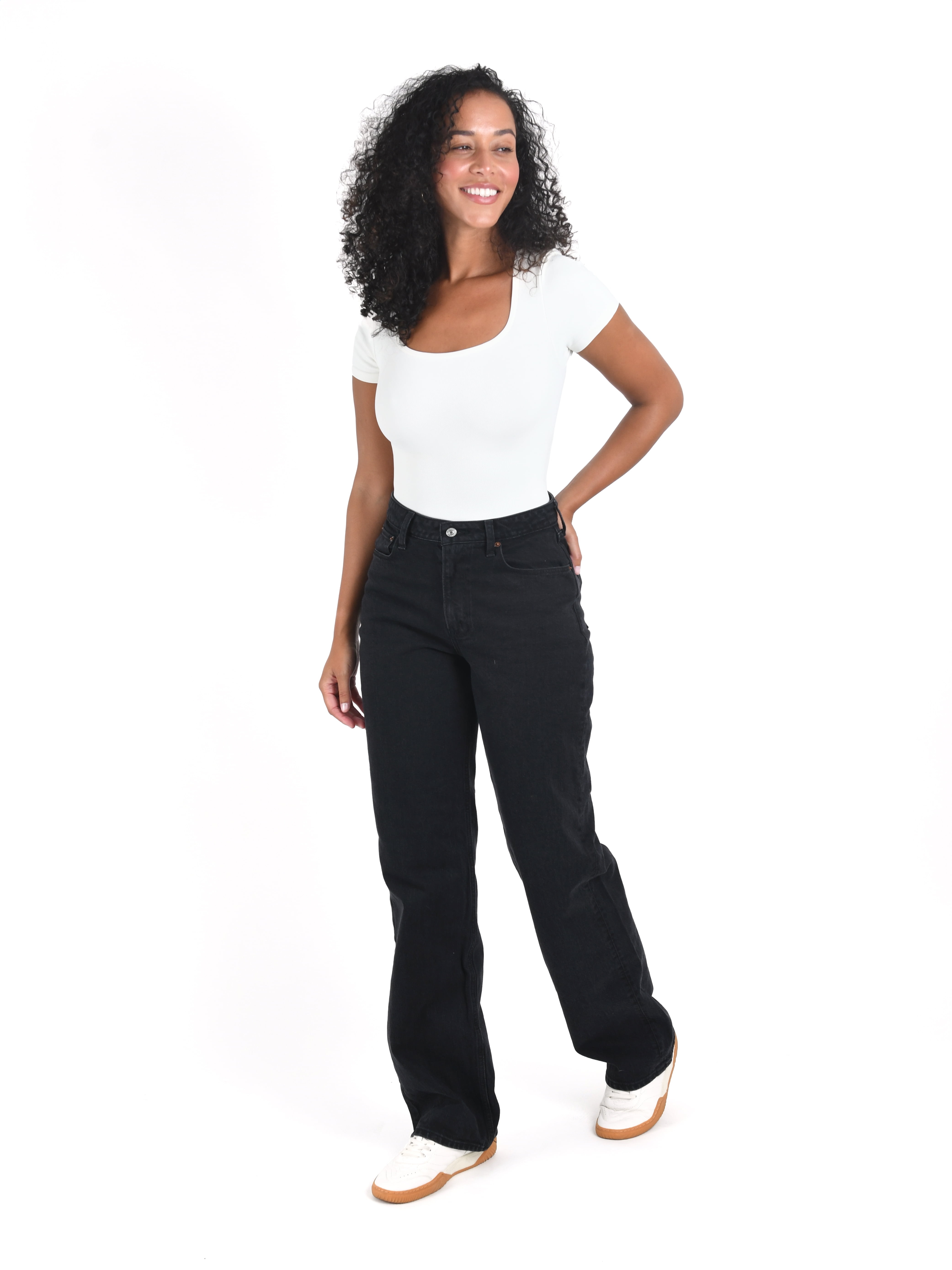 Joyspun Women's Seamless Slimming Bodysuit with Short Sleeves, 2- Pack, Sizes XS-XXXL