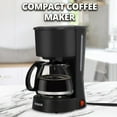 thumbnail image 3 of Aiwa 6-Cup Compact Coffee Maker Machine with 22-oz Carafe Coffee Pot and Reusable Filter, Black, 3 of 9