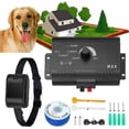 thumbnail image 1 of Valla eléctrica inalámbrica para perros, sistema de contención de límites para mascotas (enterrado o elevado), cable de 300 metros, collar de entrenamiento impermeable, corrección por descarga/tono, 1 of 8