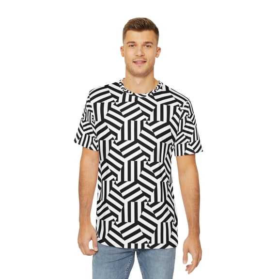 Geometric Men's Polyester Tee (AOP)