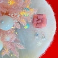 thumbnail image 2 of Falda de árbol de Navidad de 31 pulgadas de piel sintética blanca como la nieve, faldas de árbol de felpa de Navidad, adornos de alfombrilla, 2 of 7