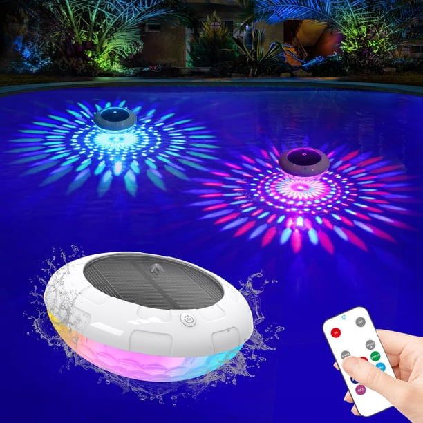 Luces flotantes para piscina LENONE con energía solar RGB a prueba de agua