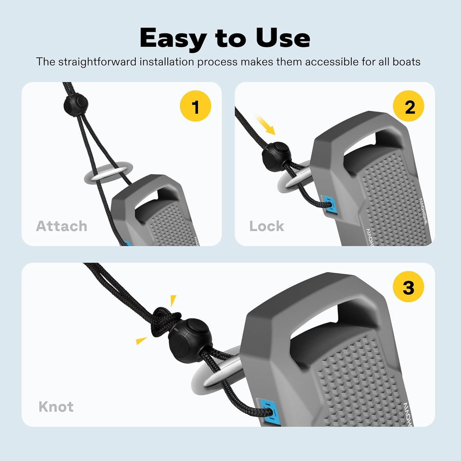 SPECSTAR EVA Boat Fenders for Docking, Boat Bumpers with Nylon Rope, and Fixed Lock Fit for Yachts, Sailing Dinghies, Bass Boats