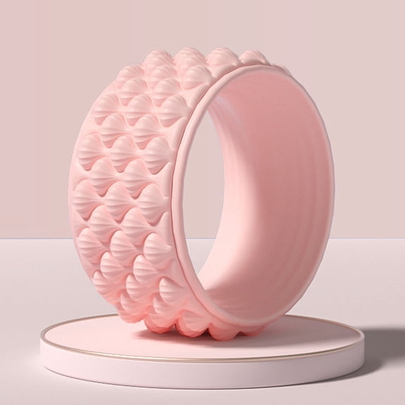 Yoga Wheel with 12-inch Diameter for Back Stretching, Spine Flexibility and Balance Exercises, High Density Foam Fitness Prop