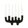 thumbnail image 2 of Pillar Holder & Taper Holder Metal Wood Sculptural Silhouette Modern Home Office Bedroom Living Room - 7" Black, 2 of 11