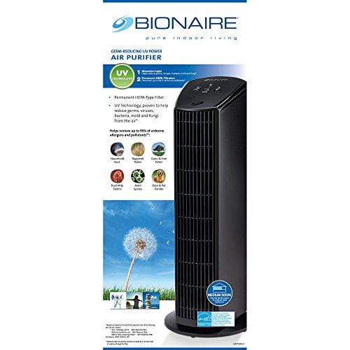 Restored Bionaire BAP536UV Permanent Filter HEPA Type Air Purifier with GermFighting UV Refurbished