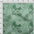 thumbnail image 3 of oneOone Polyester Spandex Green Fabric Asian Mandala Floral Tile Craft Projects Decor Fabric Printed By The Yard 56 Inch Wide, 3 of 4