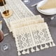 thumbnail image 3 of Makramee-Tischläufer, Baumwolle Häkelspitze Tischläufer mit Quasten, Vintage Hochzeit Tischläufer Bohemians Esszimmer Stil für Hochzeit Braut Esstisch (24 x 240 cm), 3 of 6