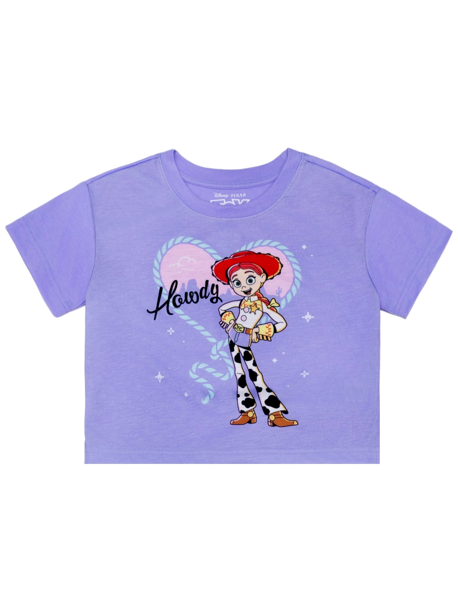 Toy Story Girls Short Sleeve Top and Pant Pajama Set, 2-Piece, Sizes 4-12