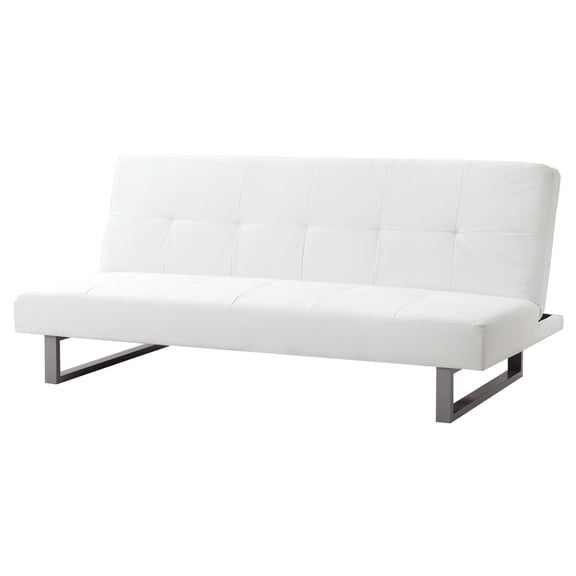 Passion Furniture PF-G115-S Chroma 70 in. Armless Faux Leather Straight Sofa in White