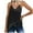 Black, variant on Women's Satin Silk Cami Tank Top 2 Pack – V-Neck Spaghetti Strap Racerback Soft Non-Sheer Camisole Blouse