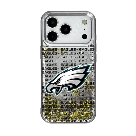 Philadelphia Eagles iPhone Text Backdrop Design Glitter Case