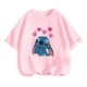 thumbnail image 2 of Camiseta infantil de Disney Lilo Stitch, camiseta kawaii, ropa informal de dibujos animados de anime para niños, camiseta para niñas y niños, camiseta de moda Y2K, 2 of 5