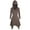 Khaki, variant on Hvyesh Gothic Dress for Women Plus Size Hoodie Dress Long Hoodies Tops for Women Costumes Pullover High Low Pleated Cloak