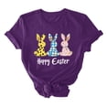 thumbnail image 4 of T Shirts for Women Women's Casual Short Sleeve Easter Printed T-Shirt Crew-Neck Short Sleeve Crew-Neck Top/shirt, 4 of 5