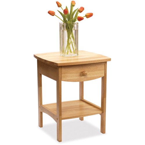 Winsome Wood Curved Nightstand, Natural