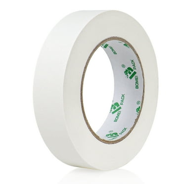 BOMEI PACK White Gaffer Tape 1inch x 30yds 1 Pack No Residue Hand Tear Self-Adhesive Gaffer Tape