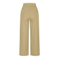 thumbnail image 4 of Admvng Pants for Women Fashion Spring and Summer Versatile Wide Leg Solid Color Lace Up Wide Leg Pants S-3XL, 4 of 6