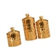thumbnail image 3 of 3x Frascos de Almacenamiento de Alimentos con Tapa Bote de Té Versátil Reutilizable Elegante Hermético dorado, 3 of 8