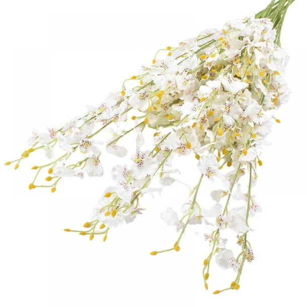 Artificial Orchids Silk Flowers Long Stems Fake Flowers Faux Dancing Lady Orchids for Home Party