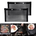 thumbnail image 1 of 2x Bolsa de parrilla de malla antiadherente para hornear BBQ resistente al calor Herramienta Reutilización L DYNWAVEMX Bolsa de malla para asar a la parrilla, 1 of 8