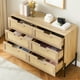 thumbnail image 3 of Cajonera de Ratán Natural de 47.2" con 6 Cajones, Cómoda Estilo Campestre con Patas Metálicas, Organizador Moderno para Closet, Sala, 3 of 5