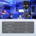 thumbnail image 2 of Wireless One-to-Two Home Microphone 6.35 Interface Professional Handheld Microphone for KTV Performance Stage Blue, 2 of 6