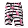 thumbnail image 4 of Fuzoiu Flamingos Print Men's Beach Shorts,Men's Swim Trunks,Quick Dry Board Shorts with Pockets,Men's Bathing Suits for Surfing, Running, and Casual Wear-Large, 4 of 6