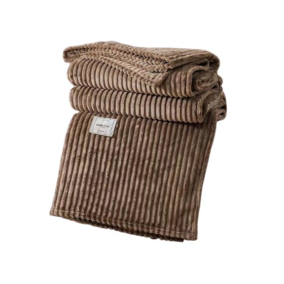 Lilixerw Flannel Fleece Throw Blanket,Cozy Stripe Solid Color Throw for Couch,Sofa and Bed,Warm and Soft Microfiber Blanket for All Season,27.5 x 39.3 inch