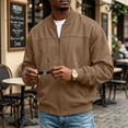 thumbnail image 7 of Mens Bomber Jacket Suede Faux Leather Zip Up Jackets With Pockets Long Sleeve Outerwear Ribbed Stand Collar Varsity Jackets Fall Winter Clothes Travel Business Casual Clothes, 7 of 7