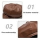 thumbnail image 3 of Newsboy para mujer, sombrero de pintor de taxista de cuero PU Gatsby Ivy Beret Cap, 3 of 6