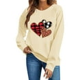 thumbnail image 7 of VKOYWKM Heart Print Sweatshirts for Women Oversized Valentine's Day Pullover Pink Long Sleeve Crewneck Sweatshirt Valentine's Gifts Pullover Tops, 7 of 7