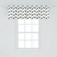 thumbnail image 2 of Ambesonne Bird Window Valance, Cuckoos Wings Graphic Pattern, 54" X 18", Blue Grey White and Fawn, 2 of 3