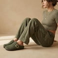 thumbnail image 6 of Cushionaire Rusty Genuine Leather Clogs for Women, Comfortable Slip On Womens Shoes with Adjustable Buckle and Soft Memory Foam, 6 of 20