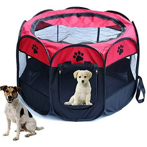 CPDD Pop Up Tent Pet Playpen Carrier Dog Cat Puppies Portable Foldable Durable Paw Kennel