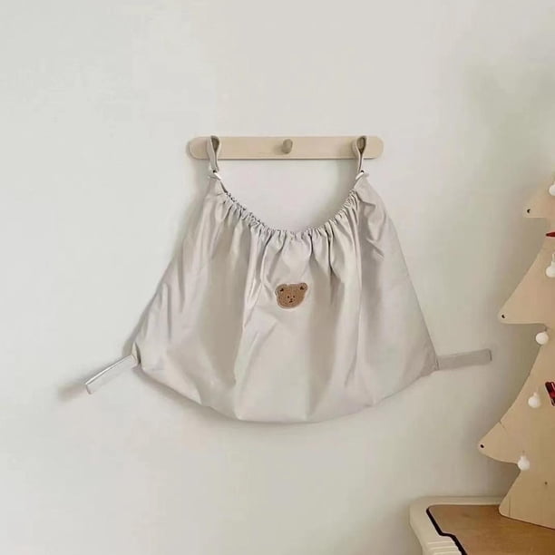 Bolsa de almacenamiento portátil multifuncional para cochecito de bebé, bolsa universal para cochecito de bebé para biberones, teléfonos, aperitivos, oso beige Hugo Organizador de cochecito