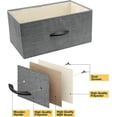 thumbnail image 6 of Fabric Dresser, 5-Drawer Tall Dressers for Bedroom, Storage Dresser Organizer with Fabric Bins, Wood Top, Sturdy Steel Frame, Chest of Drawers for Closet, Hallway,Black/Charcoal, 6 of 10