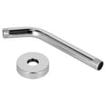 thumbnail image 2 of Shower Arm with Flange, Shower Head Extension Extender Pipe Arm Wall Mounted Shower Pipe Arm Stainless Steel Round Concealed NPT Shower Head Extension Tube for, 2 of 7