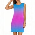 thumbnail image 3 of TaTaai Women's Round Neck Sleeveless Slip Dress Solid Color Casual Pullover Dress with Side Slit Lightweight Summer Stretchy Fit Gift, 3 of 6