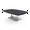 Asian Night w/Silver Base, variant on 45X60 Arc Boat Shaped Reception Coffee Table With Double Metal Base