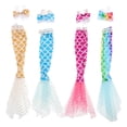 thumbnail image 1 of 4 sets ropa de muñeca de sirena niña decorativa muñeca bikini traje de baño de sirena, 1 of 7