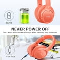 thumbnail image 6 of Bluetooth Headphones Over Ear,BERIBES 65H Playtime and 6 EQ Music Modes Wireless Headset with Microphone,HiFi Stereo Foldable Lightweight, Deep Bass for Home Office Outdoors Etc(Orange Red), 6 of 14
