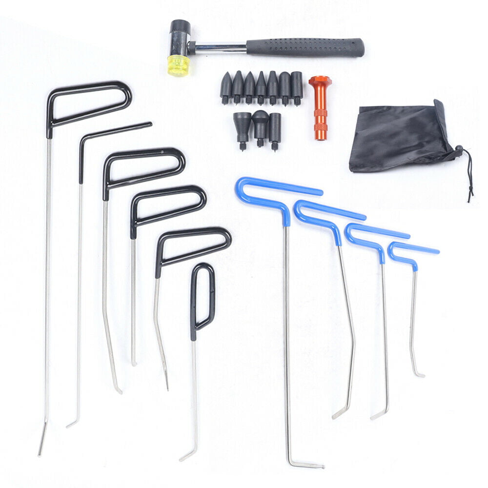 Paintless Dent Repair Hail Removal Tool Car Tools Push Rods Spring Steel Kit 