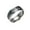Black + Silver, variant on Men Titanium Steel Smooth Surface Wedding Band Finger Ring Jewelry Gift