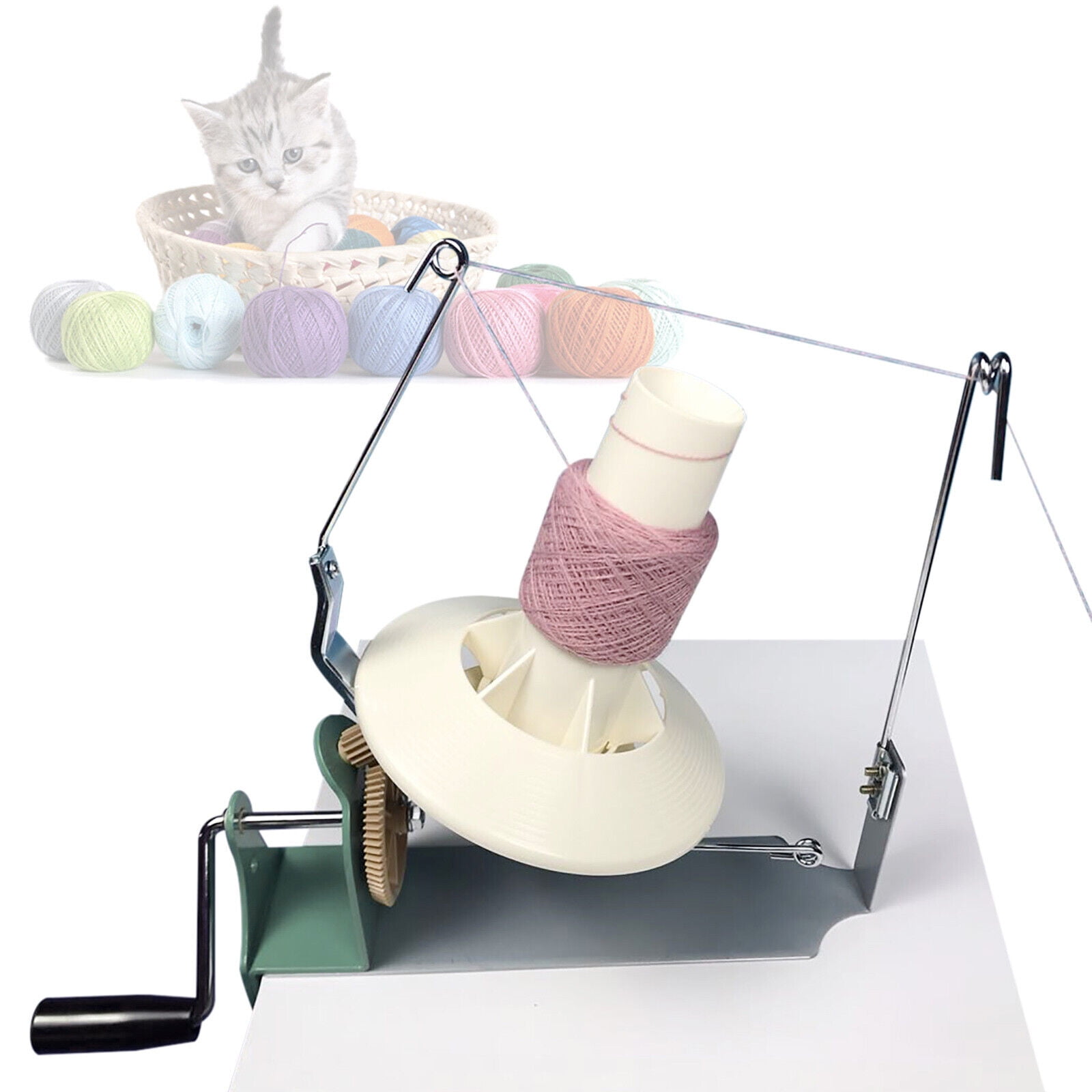 Miumaeov Yarn Ball Winder High Speed Metal Yarn Fiber Wool String Ball
