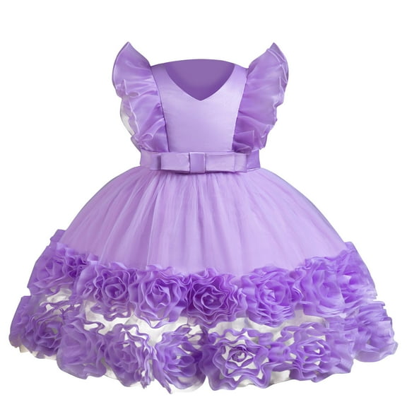 Fashion Fluffy Summer Dresses Toddler Princess Dress Ball Gown for Little Girls Sleeveless Mesh Gauze Dress Sparkly Sequin Birthday Prom Outfit Casual Party Tulle Sundress for Kid（6M-5 Years）